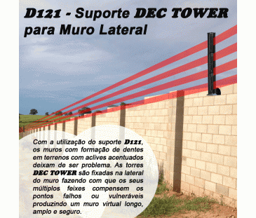 D121 - Suporte para DEC TOWER em  Muros Dentados.