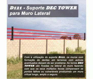 D121 - Suporte para DEC TOWER em  Muros Dentados.