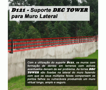 D121 - Suporte para DEC TOWER em  Muros Dentados.