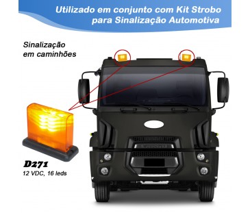 D249 - Kit Strobo para Sinalização Automotiva