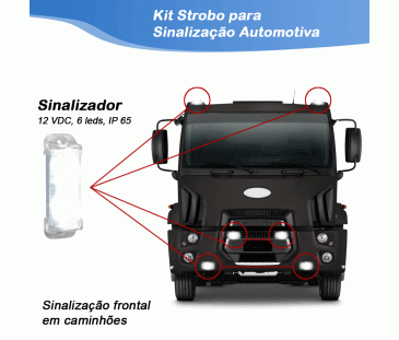 D249 - Kit Strobo para Sinalização Automotiva